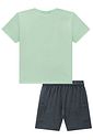 Conjunto de camiseta em meia malha e bermuda em cotton jeans com elastano 94556 LucBoo Infantil Menino Conjunto de camiseta em meia malha e bermuda em cotton jeans com elastano 94556 LucBoo Infantil Menino