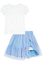 Conjunto de blusa em cotton e saia em tule com elastano (com shorts embutido) 96787 Kukiê Infantil Menina Conjunto de blusa em cotton e saia em tule com elastano (com shorts embutido) 96787 Kukiê Infantil Menina