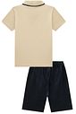 Conjunto de camisa polo em piquet com elastano e bermuda em linho santorine 99062 LucBoo Infantil Menino Conjunto de camisa polo em piquet com elastano e bermuda em linho santorine 99062 LucBoo Infantil Menino