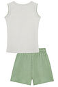 Conjunto de regata em cotton e shorts em malha big waffle 95568 Kukiê Infantil Menina Conjunto de regata em cotton e shorts em malha big waffle 95568 Kukiê Infantil Menina