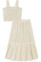 Conjunto de top e saia midi em linho deluxe 95513 Lilimoon Teen Menina Conjunto de top e saia midi em linho deluxe 95513 Lilimoon Teen Menina