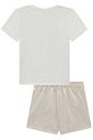 Conjunto de blusa em meia malha e short saia em moletom sem pelúcia 96845 Vic Teen Menina Conjunto de blusa em meia malha e short saia em moletom sem pelúcia 96845 Vic Teen Menina
