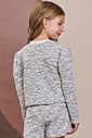 Casaco boxy em malha tweed 90331 Infanti Infantil Menina