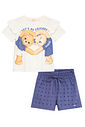Conjunto de blusa em meia malha e shorts em laise bordada 93671 Kukiê Infantil Menina Conjunto de blusa em meia malha e shorts em laise bordada 93671 Kukiê Infantil Menina