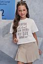 Conjunto de blusa em meia malha e short saia em sarja com elastano 98511 Vic Teen Menina Conjunto de blusa em meia malha e short saia em sarja com elastano 98511 Vic Teen Menina