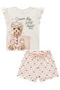 Conjunto de pijama de blusa e shorts em malha fresh 96003 Infanti Infantil Menina Conjunto de pijama de blusa e shorts em malha fresh 96003 Infanti Infantil Menina