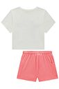 Conjunto de blusa em meia malha e shorts em soft line 96967 Vic Teen Menina Conjunto de blusa em meia malha e shorts em soft line 96967 Vic Teen Menina