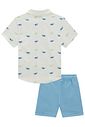Conjunto de camisa em tricoline com elastano e bermuda em linho santorine com elastano 94550 LucBoo Infantil Menino