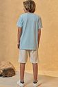 Conjunto de camiseta em malha mesclada e bermuda em linho santorine com elastano 95699 Johnny Fox Teen Menino Conjunto de camiseta em malha mesclada e bermuda em linho santorine com elastano 95699 Johnny Fox Teen Menino