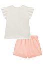 Conjunto de blusa em cotton e shorts em tricoline listrado 99647 Kukiê Infantil Menina