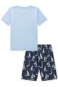 Conjunto de camiseta em meia malha e bermuda em nylon ergonômic com elastano 95390 LucBoo Infantil Menino Conjunto de camiseta em meia malha e bermuda em nylon ergonômic com elastano 95390 LucBoo Infantil Menino