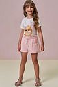 Conjunto de blusa em meia malha e shorts em moletom sem pelúcia 93269 Infanti Infantil Menina Conjunto de blusa em meia malha e shorts em moletom sem pelúcia 93269 Infanti Infantil Menina