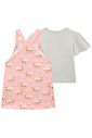 Conjunto de blusa em malha power e salopete em molecotton 99130 Infanti Infantil Menina