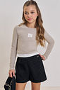 Blusa boxy em canelado liz 89182 Vic Teen Menina Blusa boxy em canelado liz 89182 Vic Teen Menina