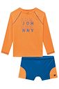 Conjunto de camiseta e sunga em malha uv dry com proteção UV50+ 99036 Johnny Fox Teen Menino Conjunto de camiseta e sunga em malha uv dry com proteção UV50+ 99036 Johnny Fox Teen Menino