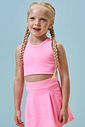 Top cropped em poliamida 96992 Kukiê Infantil Menina