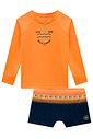 Conjunto de camiseta e sunga em malha UV dry com proteção UV50+ 99579 LucBoo Infantil Menino