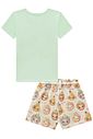 Conjunto de blusa em meia malha e shorts em moletom sem pelúcia 95370 Infanti Infantil Menina Conjunto de blusa em meia malha e shorts em moletom sem pelúcia 95370 Infanti Infantil Menina