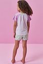 Conjunto de pijama de blusa e shorts em meia malha 94283 Kukiê Infantil Menina