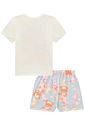Conjunto de pijama de blusa em meia malha e shorts em malha fresh 99718 Kukiê Infantil Menina Conjunto de pijama de blusa em meia malha e shorts em malha fresh 99718 Kukiê Infantil Menina