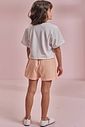 Conjunto de blusa em malha power e short saia em sarja com elastano 96788 Kukiê Infantil Menina