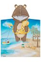 Toalha poncho com capuz em plush atoalhado 95758 LucBoo Bebê Menino Toalha poncho com capuz em plush atoalhado 95758 LucBoo Bebê Menino