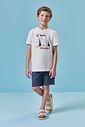 Conjunto camiseta em meia malha e bermuda em cotton jeans com elastano 95436 LucBoo Infantil Menino Conjunto camiseta em meia malha e bermuda em cotton jeans com elastano 95436 LucBoo Infantil Menino