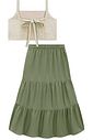 Conjunto de regata em linho com elastano e saia new midi em linho capri 94424 Vic Teen Menina Conjunto de regata em linho com elastano e saia new midi em linho capri 94424 Vic Teen Menina