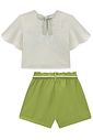 Conjunto de blusa em malha fresh com shorts em blend de viscose 93228 Infanti Infantil Menina Conjunto de blusa em malha fresh com shorts em blend de viscose 93228 Infanti Infantil Menina