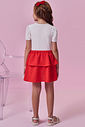 Conjunto de blusa em cotton e saia em crepe textura (com shorts embutido) 99440 Kukiê Infantil Menina Conjunto de blusa em cotton e saia em crepe textura (com shorts embutido) 99440 Kukiê Infantil Menina