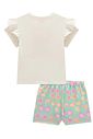 Conjunto de blusa em meia malha e shorts em molecotton 98910 Kukiê Infantil Menina Conjunto de blusa em meia malha e shorts em molecotton 98910 Kukiê Infantil Menina