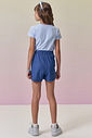 Conjunto de blusa em cotton e short saia em malha denim 96864 Vic Teen Menina Conjunto de blusa em cotton e short saia em malha denim 96864 Vic Teen Menina