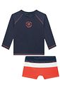 Conjunto de camiseta e sunga em malha UV dry com proteção UV50+ 96125 LucBoo Infantil Menino Conjunto de camiseta e sunga em malha UV dry com proteção UV50+ 96125 LucBoo Infantil Menino