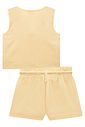 Conjunto de colete e shorts em viscolinho sarjado 98284 Kukiê Infantil Menina