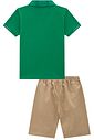 Conjunto de camisa polo em piquet com elastano e bermuda em sarja girassol com elastano 98974 Johnny Fox Teen Menino Conjunto de camisa polo em piquet com elastano e bermuda em sarja girassol com elastano 98974 Johnny Fox Teen Menino