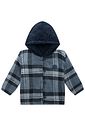 Overshirt em flanela xadrez e pelo carneirinho 92128 LucBoo Bebê Menino