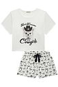 Conjunto de pijama com blusa em malha fresh e shorts em malha comfy 95077 Vic Teen Menina