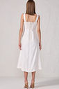 Vestido maxi midi de alças em sarja 83249 Linzzi