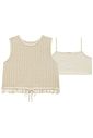 Regata sobreposição em tricot 100% algodão e top forro em ribana 1x1 94429 Vic Teen Menina Regata sobreposição em tricot 100% algodão e top forro em ribana 1x1 94429 Vic Teen Menina