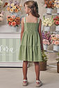 Vestido em linho com elastano 99040 Infanti Infantil Menina