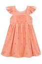 Vestido em linho bordado corações 96598 Infanti Infantil Menina
