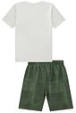 Conjunto de camiseta em meia malha e bermuda em nylon ergonomic com elastano 97985 Johnny Fox Teen Menino Conjunto de camiseta em meia malha e bermuda em nylon ergonomic com elastano 97985 Johnny Fox Teen Menino