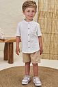 Conjunto de camisa em malha textura e bermuda em linho santorine com elastano 97965 LucBoo Infantil Menino Conjunto de camisa em malha textura e bermuda em linho santorine com elastano 97965 LucBoo Infantil Menino