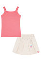 Conjunto de regata em canelado liz e short saia em sarja com elastano 95078 Kukiê Infantil Menina Conjunto de regata em canelado liz e short saia em sarja com elastano 95078 Kukiê Infantil Menina