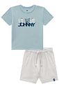 Conjunto de camiseta em meia malha e bermuda em sarja ônix com elastano 99244 Johnny Fox Teen Menino Conjunto de camiseta em meia malha e bermuda em sarja ônix com elastano 99244 Johnny Fox Teen Menino