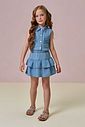 Conjunto de camisa e saia em jeans 97205 Infanti Infantil Menina Conjunto de camisa e saia em jeans 97205 Infanti Infantil Menina
