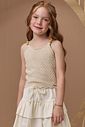 Regata em tricot 100% algodão 94789 Infanti Infantil Menina Regata em tricot 100% algodão 94789 Infanti Infantil Menina