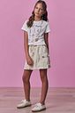 Saia balonê em tecido tecno style 99250 Vic Teen Menina Saia balonê em tecido tecno style 99250 Vic Teen Menina