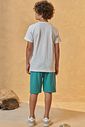 Conjunto de camiseta em malha pontilhada e bermuda em cotton jeans com elastano 96397 Johnny Fox Teen Menino