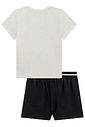 Conjunto de blusa em malha power e shorts em linho com elastano 99092 Vic Teen Menina